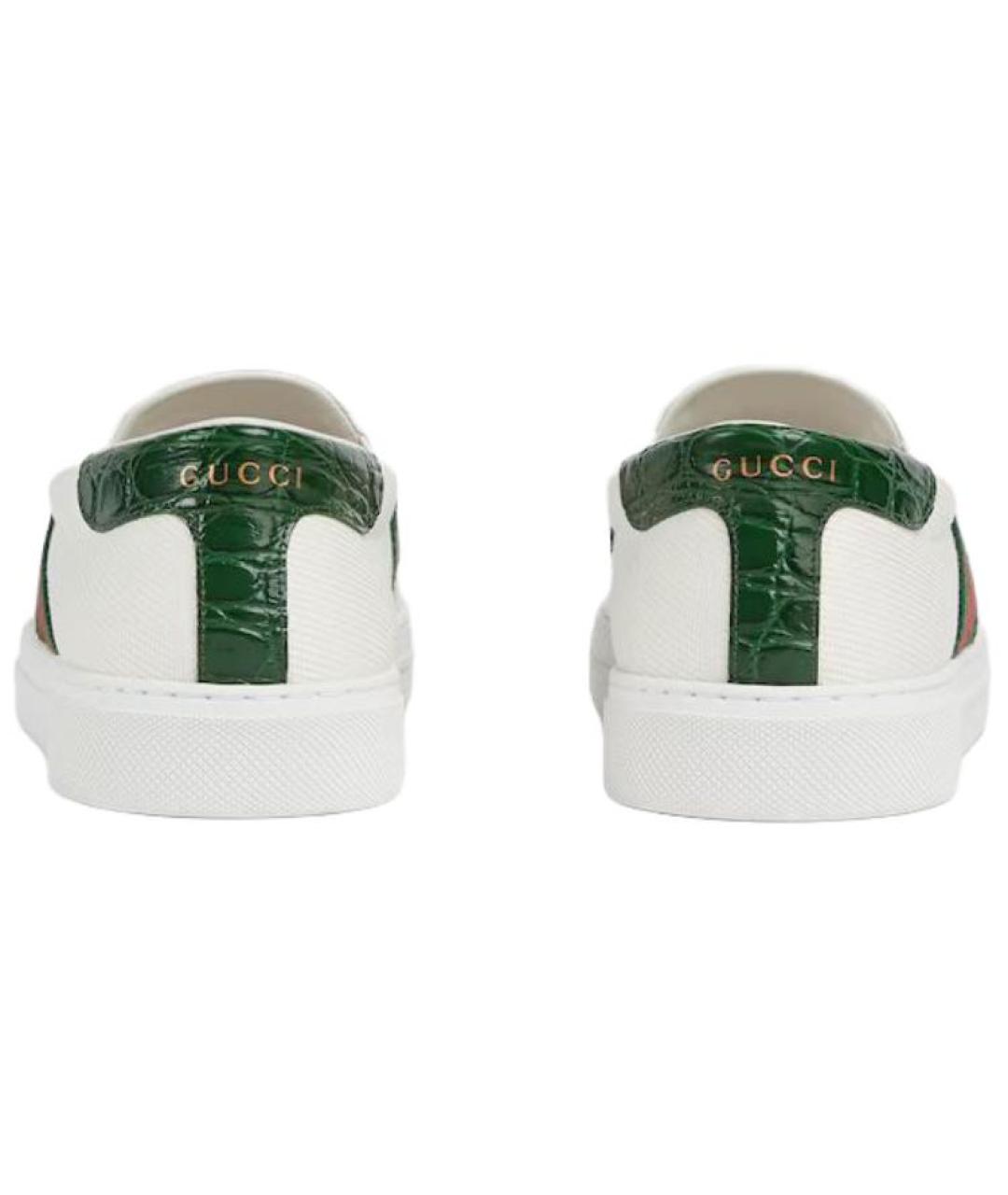 GUCCI Белые низкие кроссовки / кеды, фото 5