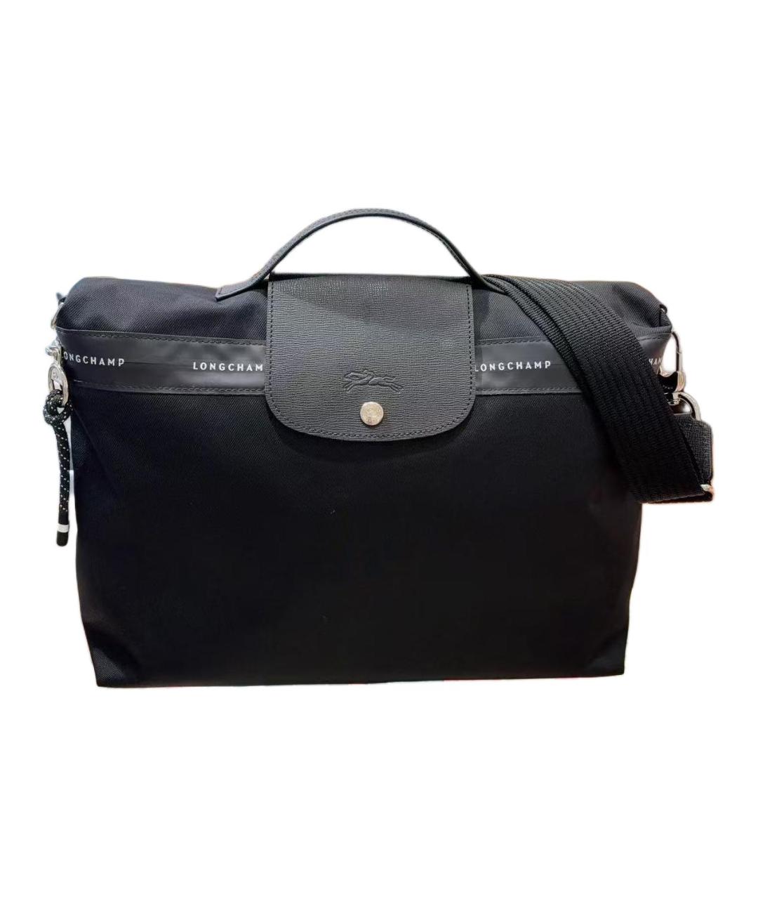 LONGCHAMP Черная тканевая сумка через плечо, фото 2