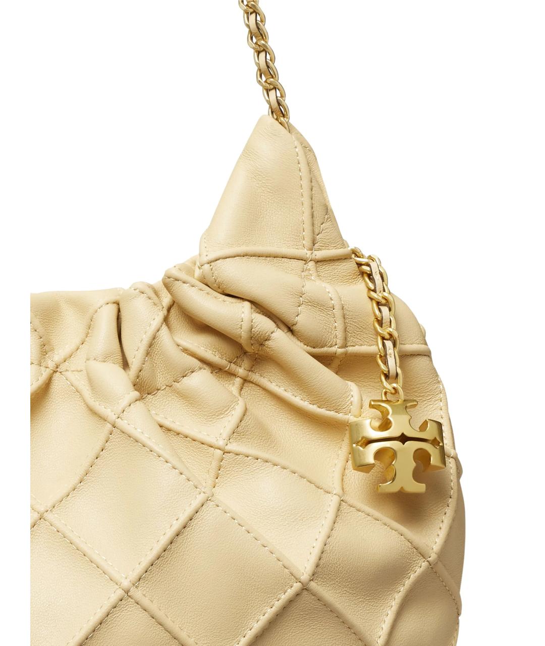 TORY BURCH Бежевая синтетическая сумка тоут, фото 3