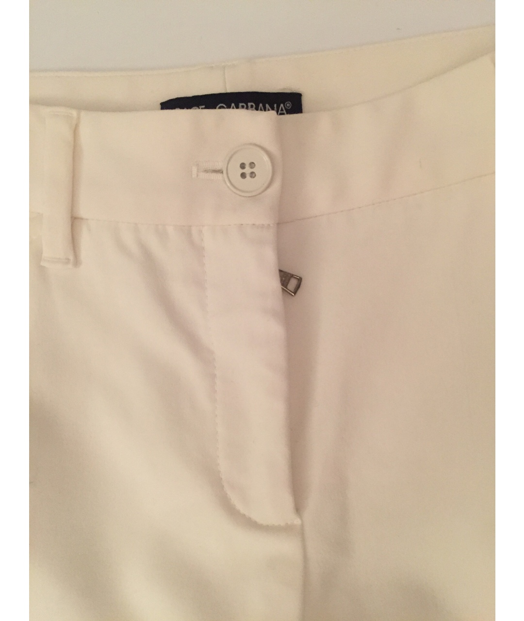 DOLCE&GABBANA Белые хлопко-эластановые брюки широкие, фото 3