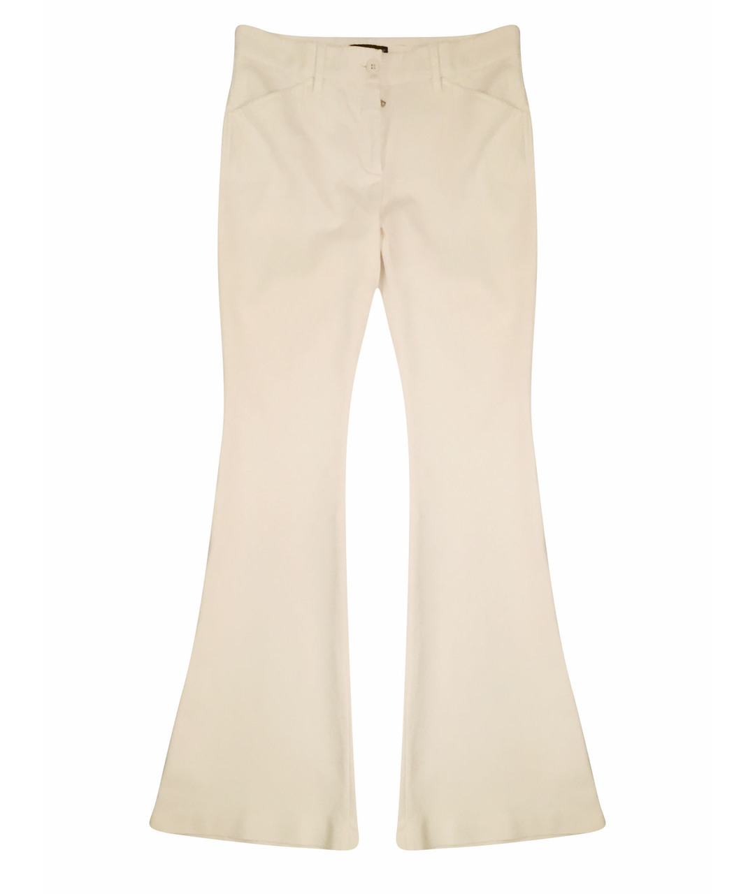 DOLCE&GABBANA Белые хлопко-эластановые брюки широкие, фото 1
