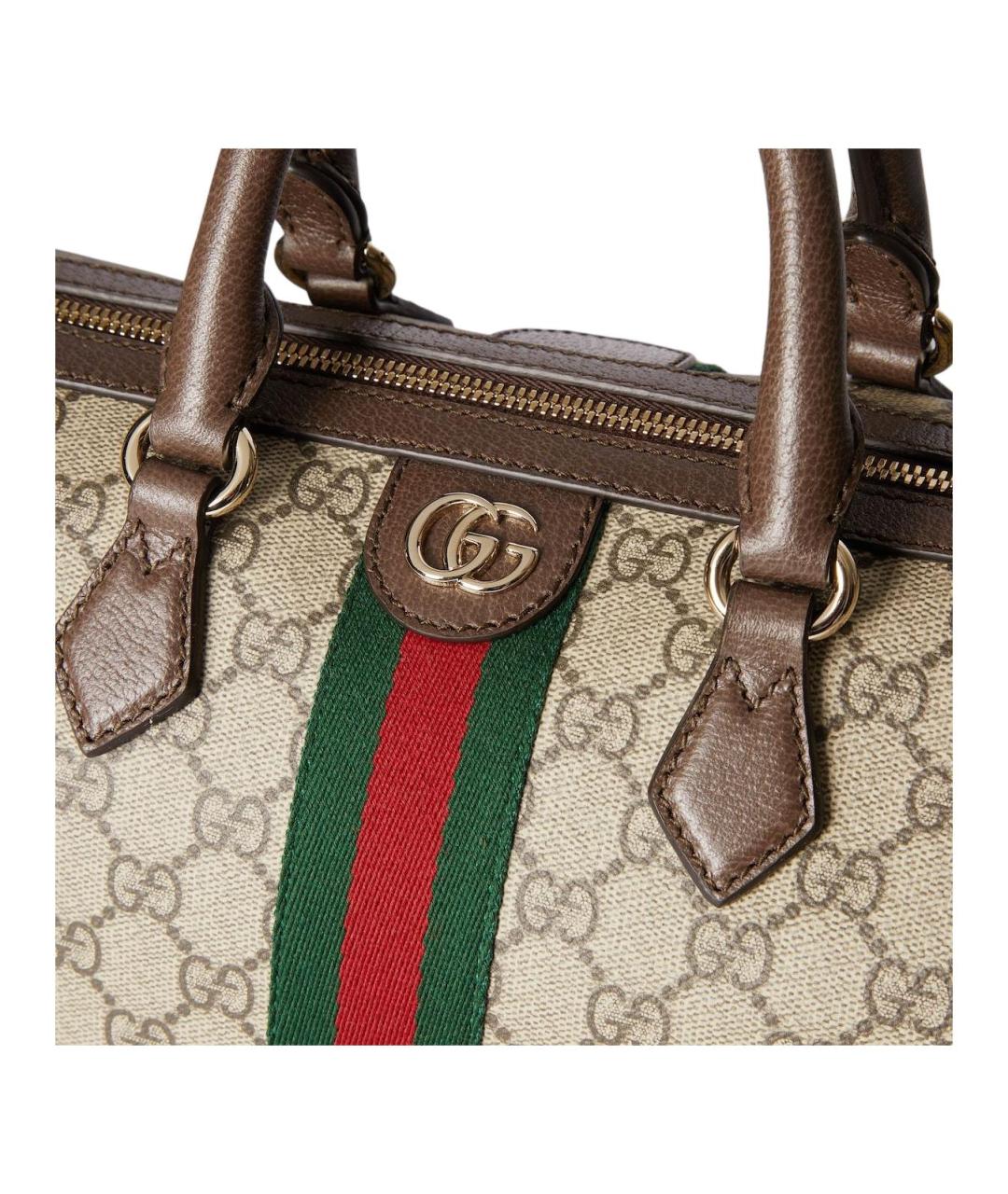 GUCCI Бежевая сумка с короткими ручками, фото 6