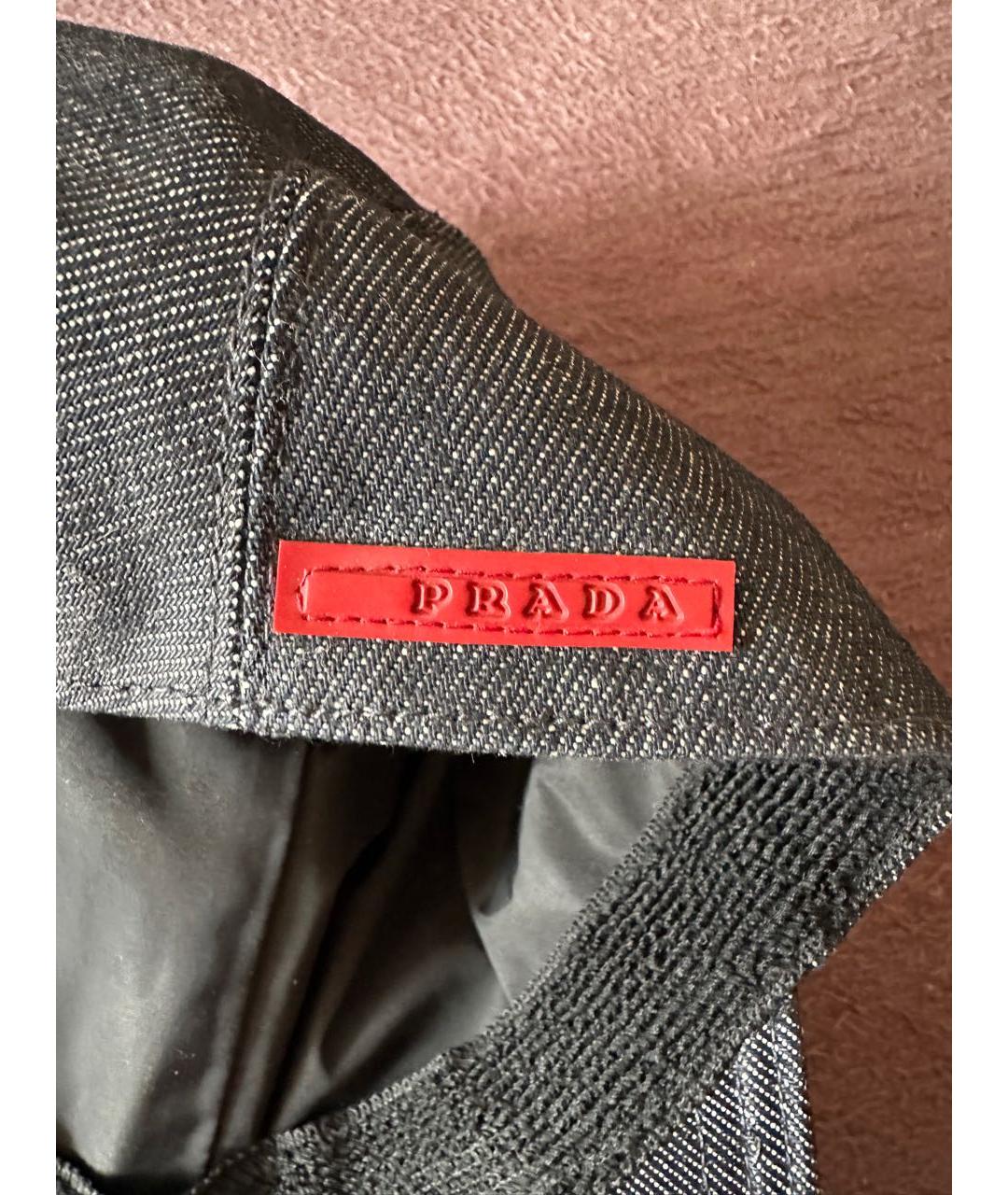 PRADA Серая хлопковая кепка/бейсболка, фото 4