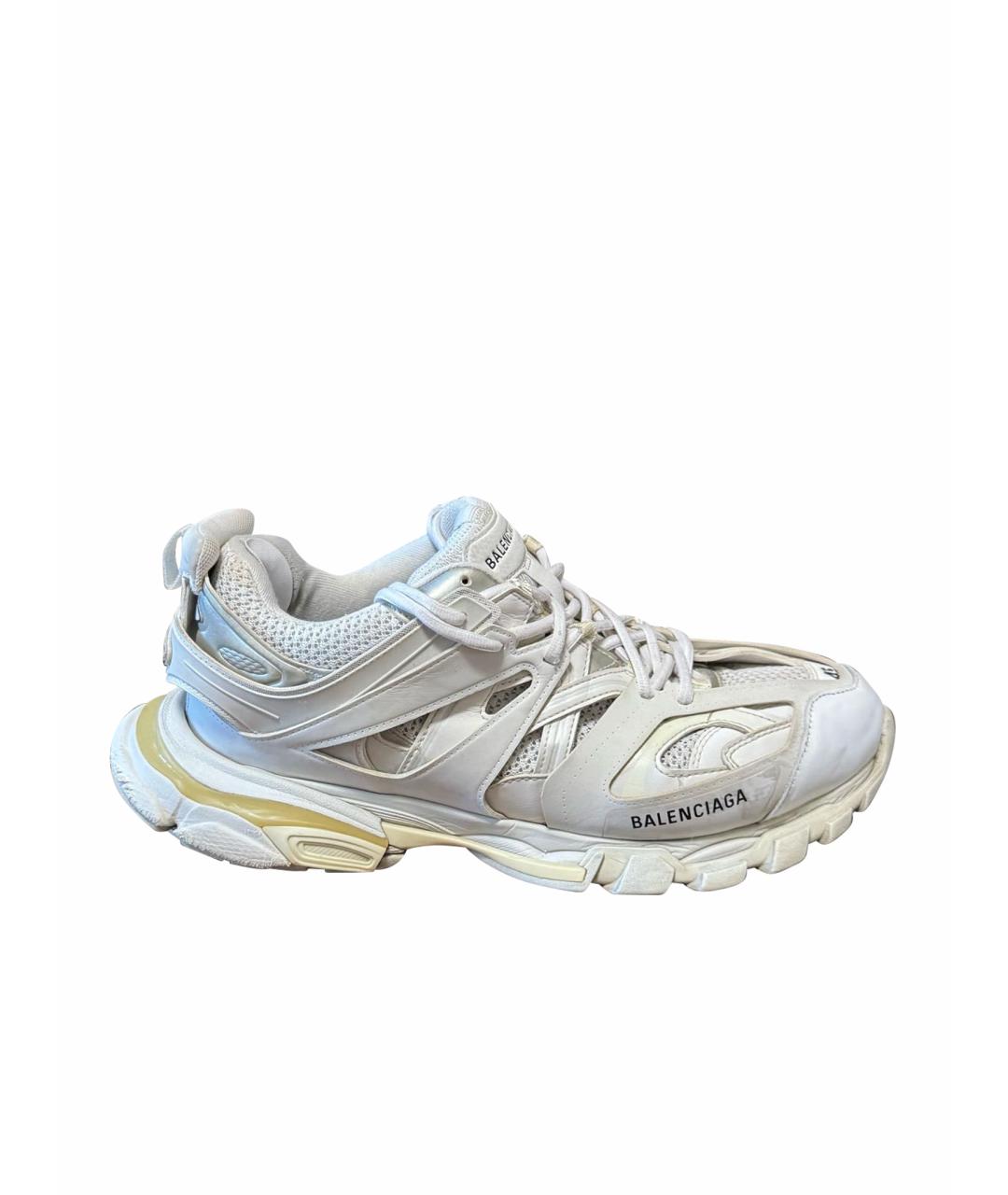 BALENCIAGA Белые кожаные низкие кроссовки / кеды, фото 1