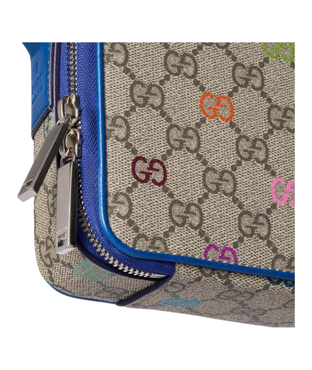 GUCCI Коричневая сумка на плечо из канвы, фото 7
