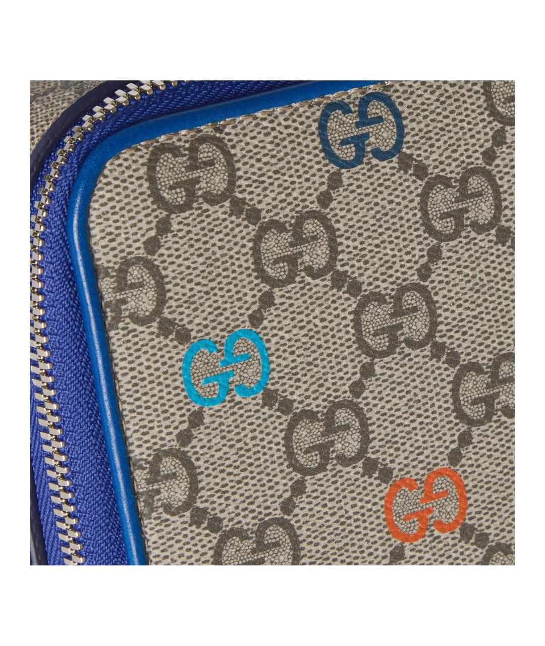 GUCCI Коричневая сумка на плечо из канвы, фото 6