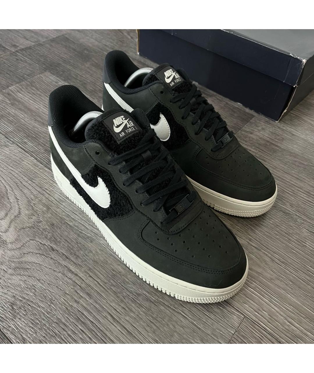 NIKE Антрацитовые нубуковые низкие кроссовки / кеды, фото 2