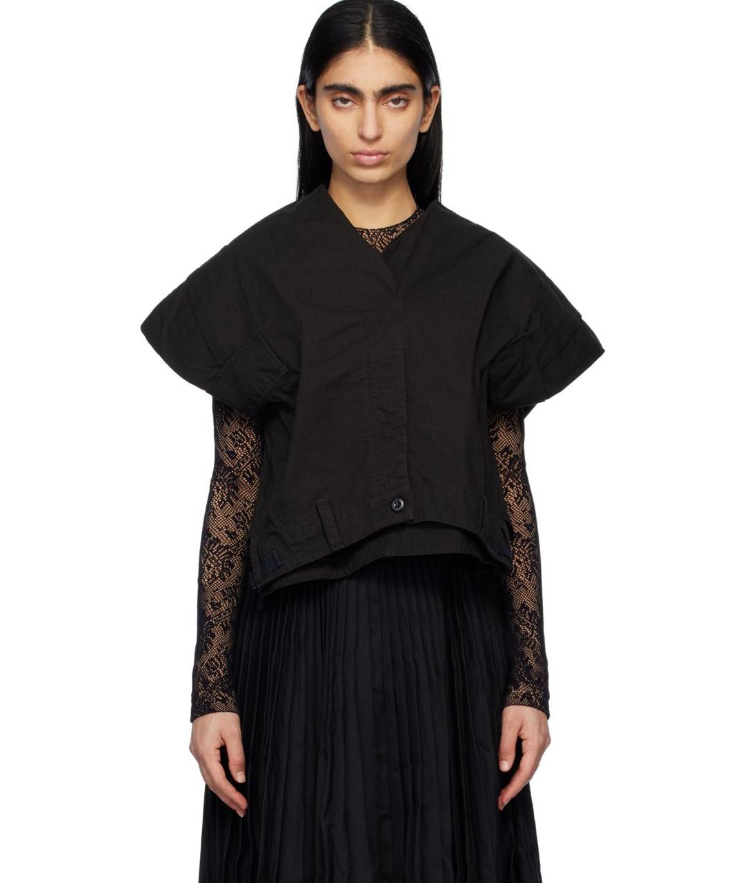 BALENCIAGA Черная деним блузы, фото 3