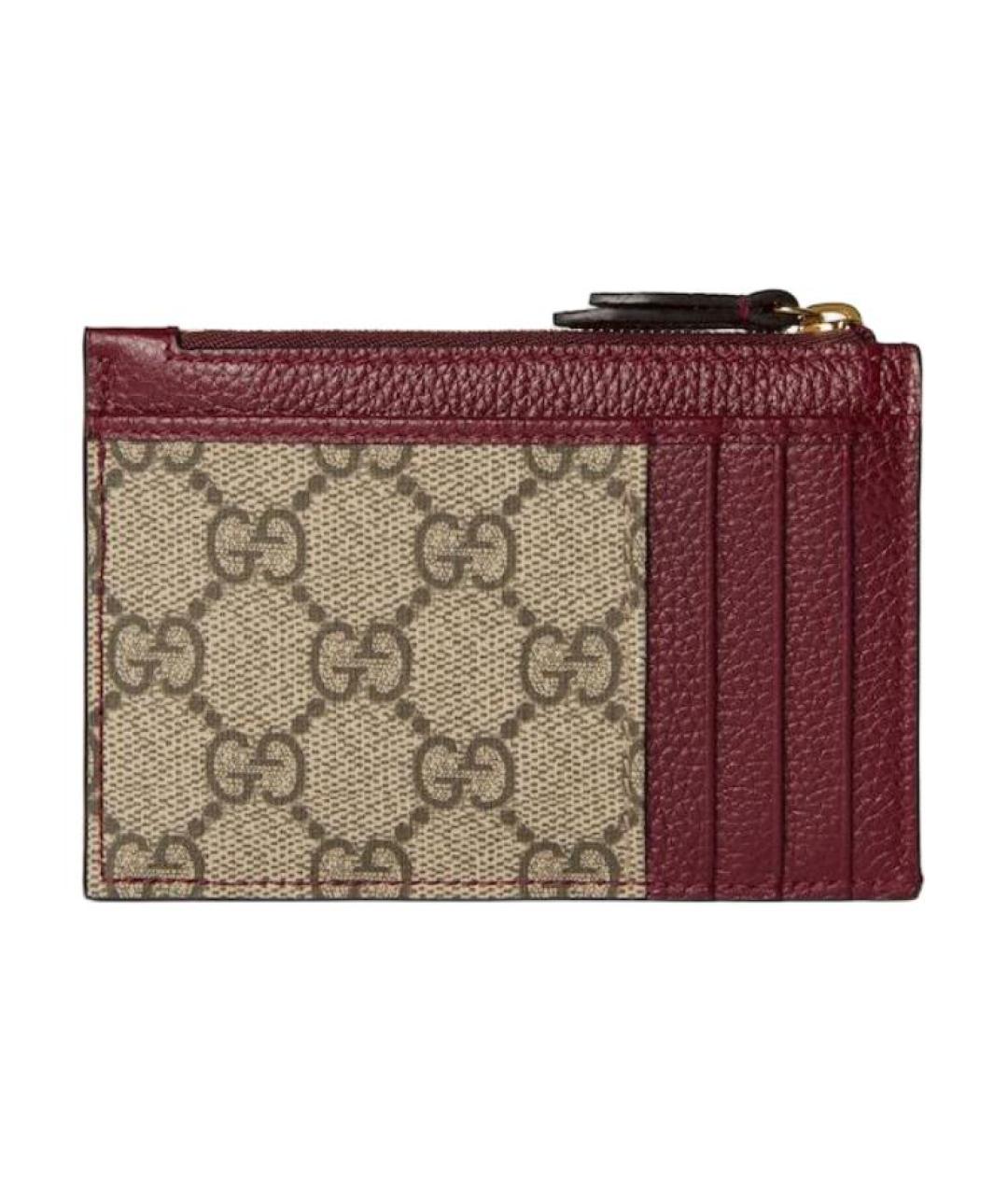 GUCCI Бордовый кардхолдер, фото 4
