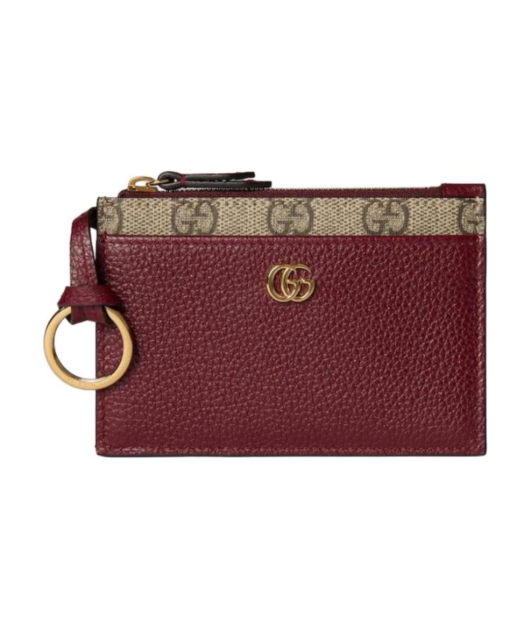 GUCCI Бордовый кардхолдер, фото 5
