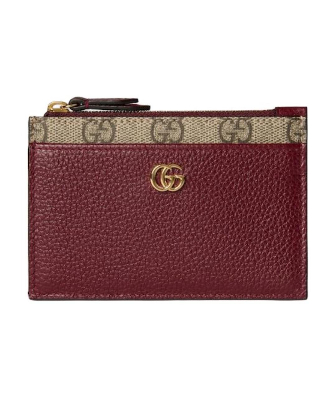 GUCCI Бордовый кардхолдер, фото 1