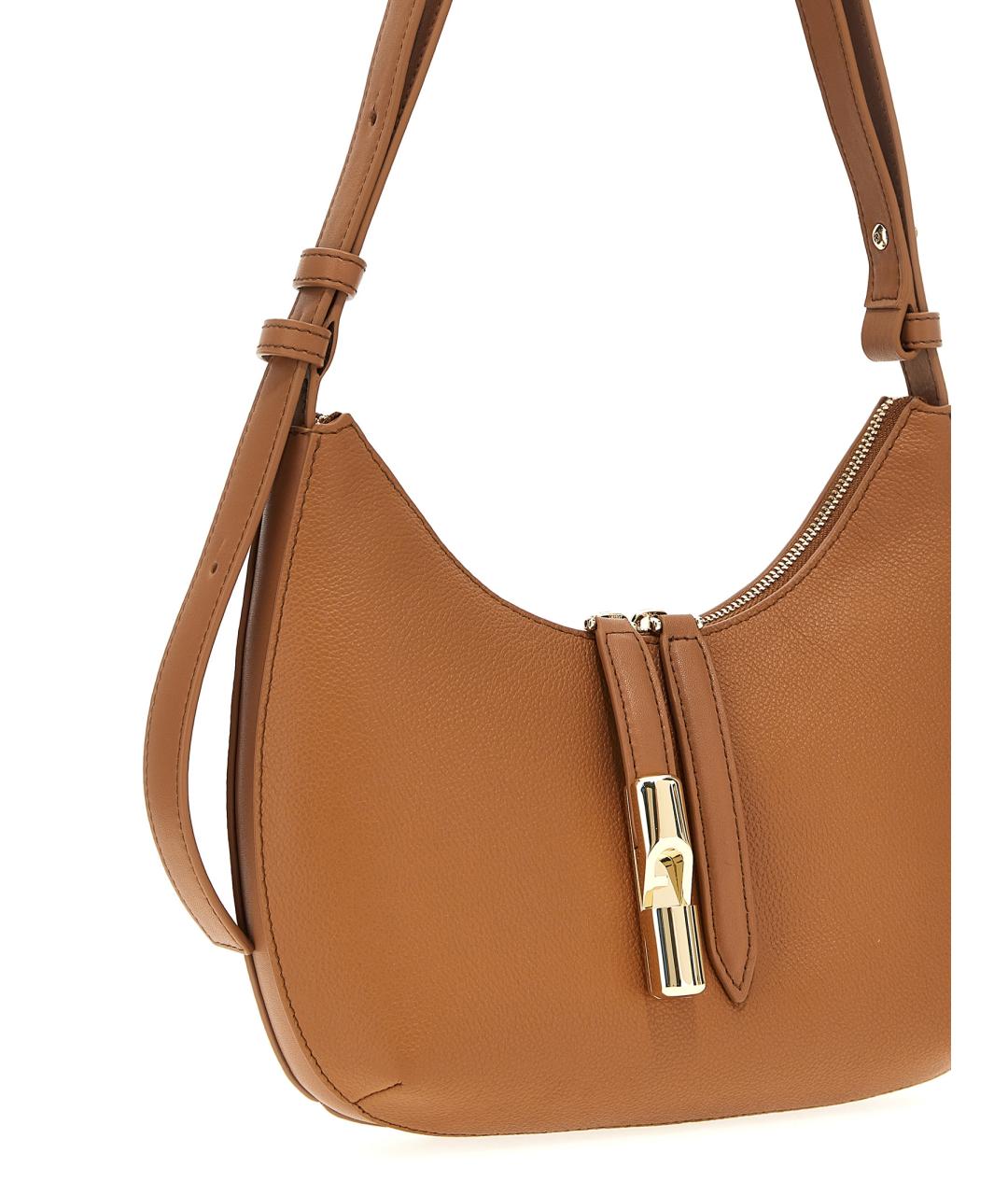 FURLA Коричневая кожаная сумка через плечо, фото 2