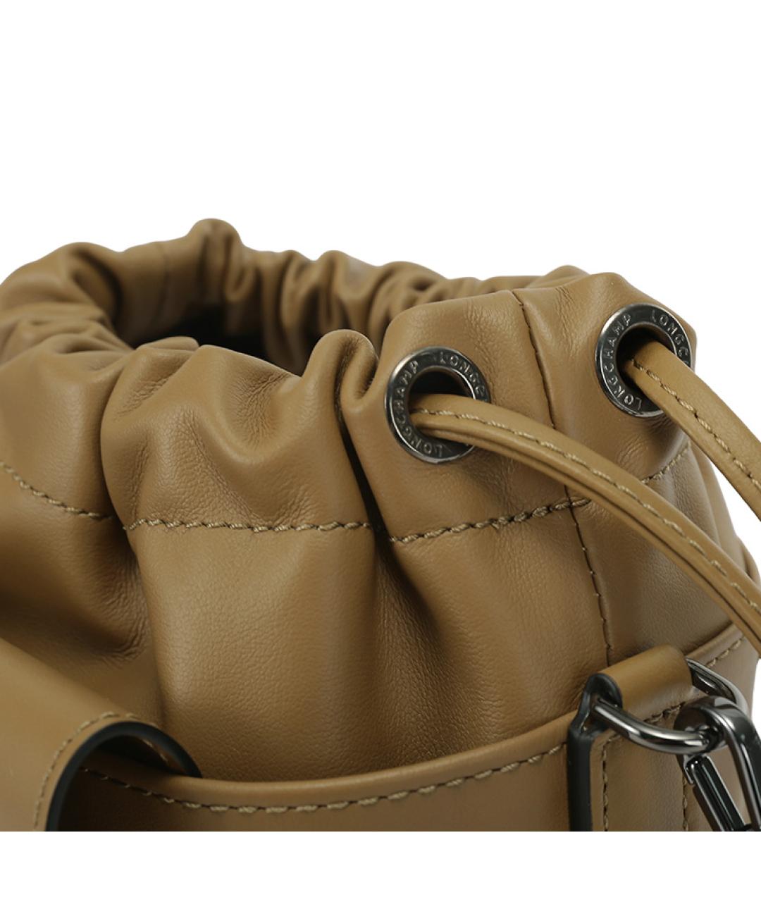 LONGCHAMP Коричневая кожаная сумка через плечо, фото 7