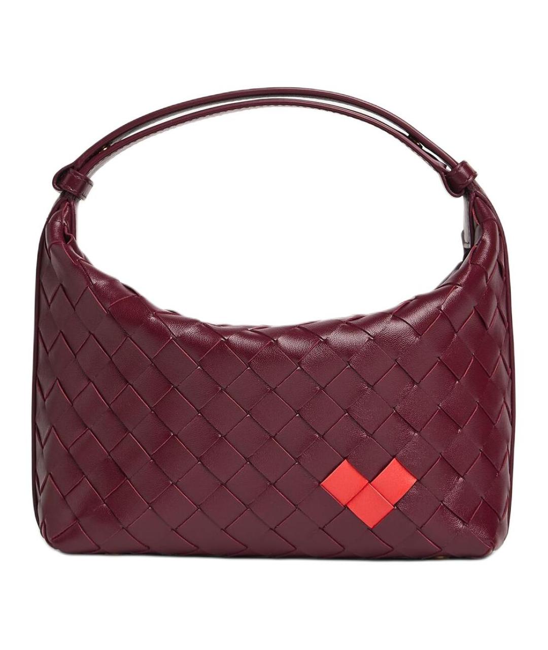 BOTTEGA VENETA Бордовая кожаная сумка с короткими ручками, фото 1