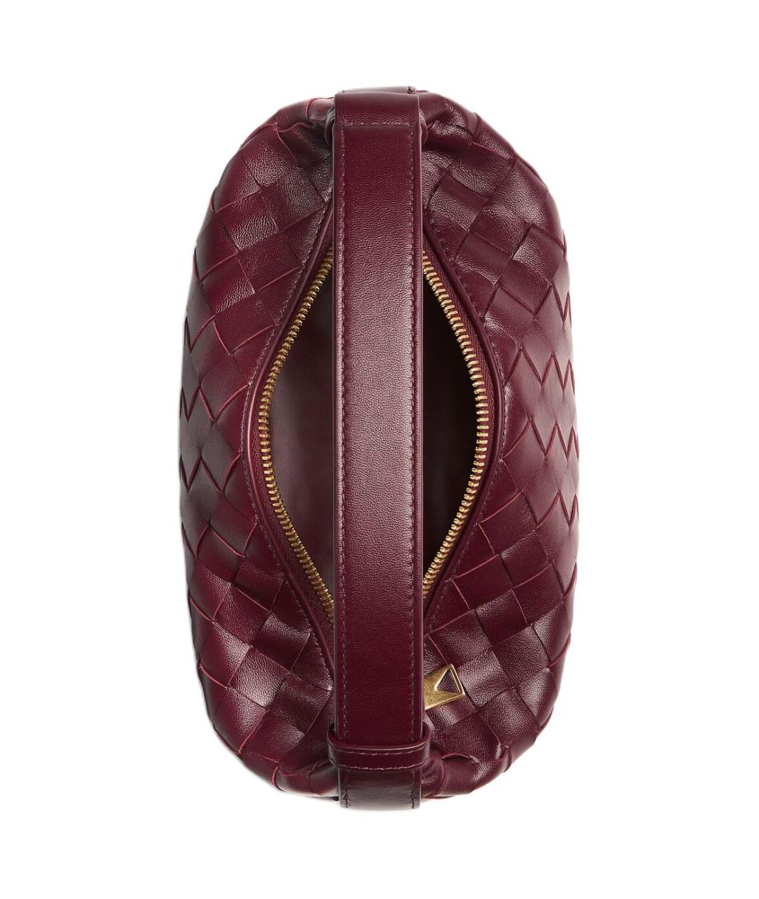 BOTTEGA VENETA Бордовая кожаная сумка с короткими ручками, фото 3