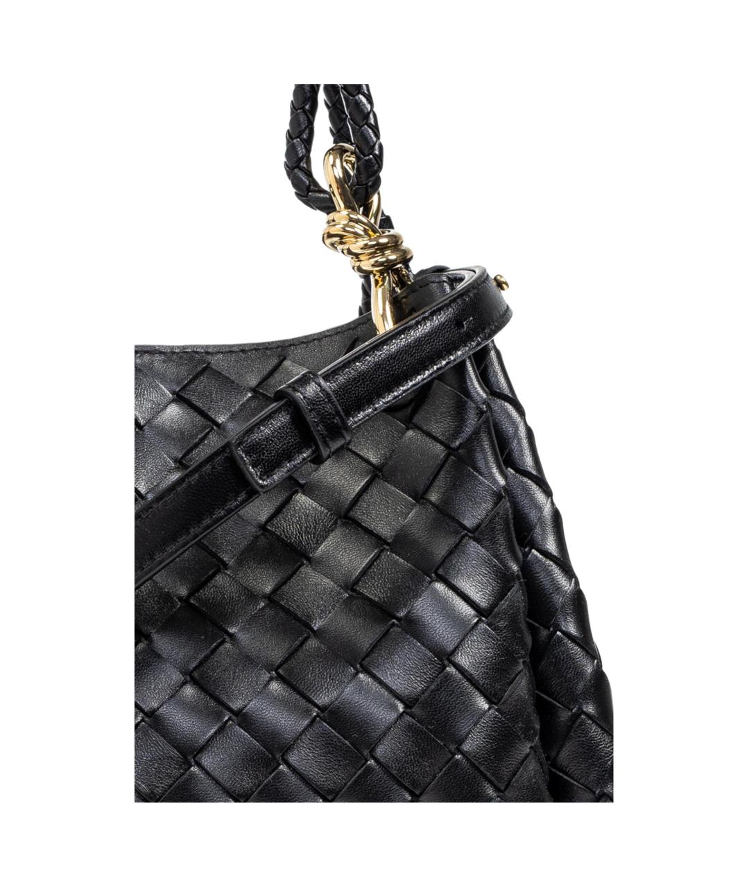 BOTTEGA VENETA Черная сумка через плечо, фото 4