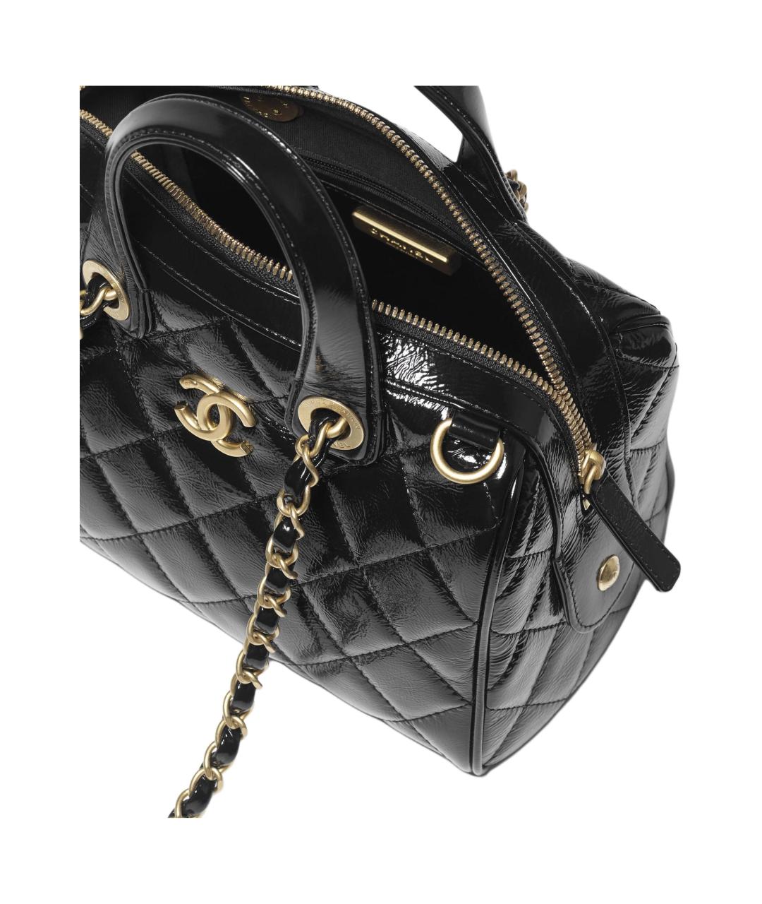 CHANEL Черная кожаная сумка через плечо, фото 4