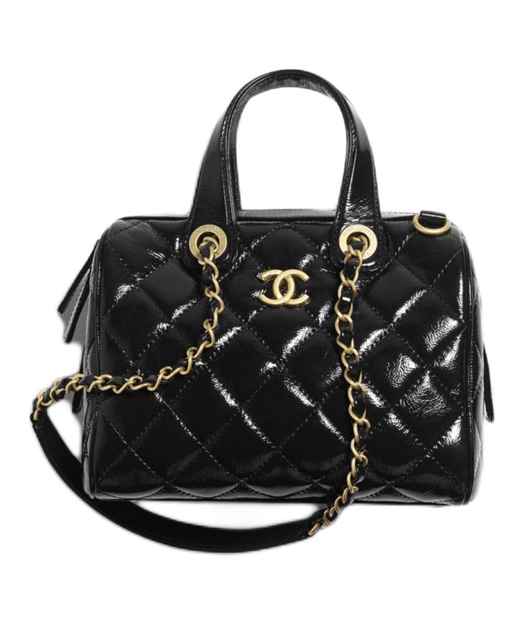 CHANEL Черная кожаная сумка через плечо, фото 1