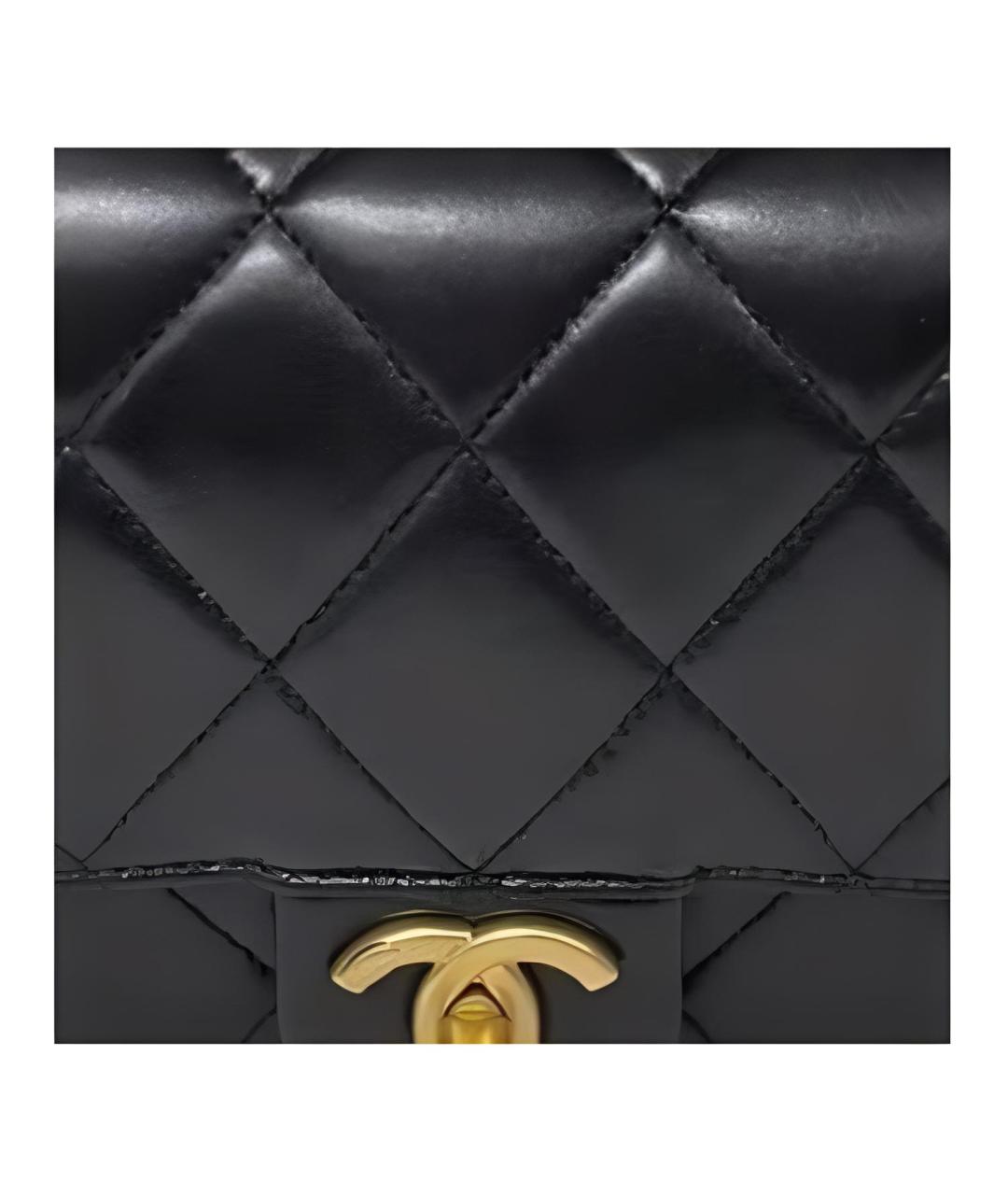 CHANEL Черная кожаная сумка через плечо, фото 6