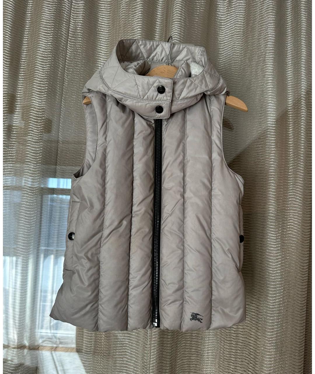 BURBERRY Серый полиэстеровый жакет / жилет, фото 8