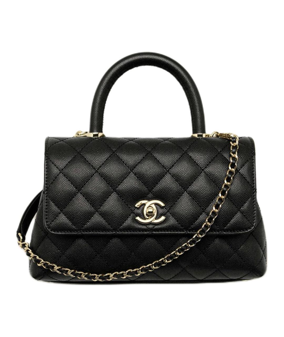 CHANEL Черная кожаная сумка через плечо, фото 1