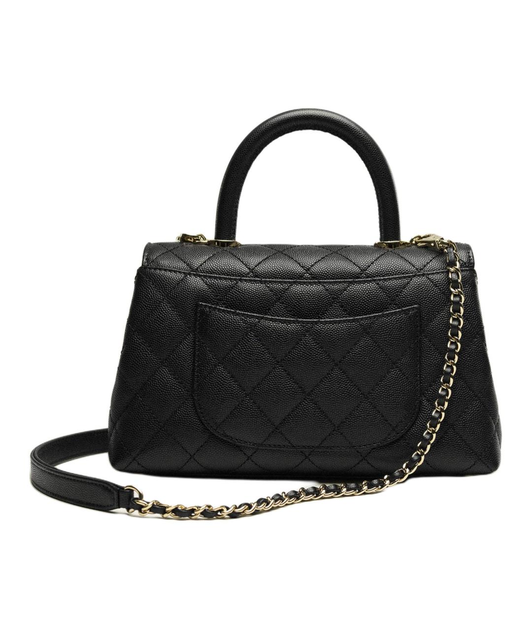 CHANEL Черная кожаная сумка через плечо, фото 4