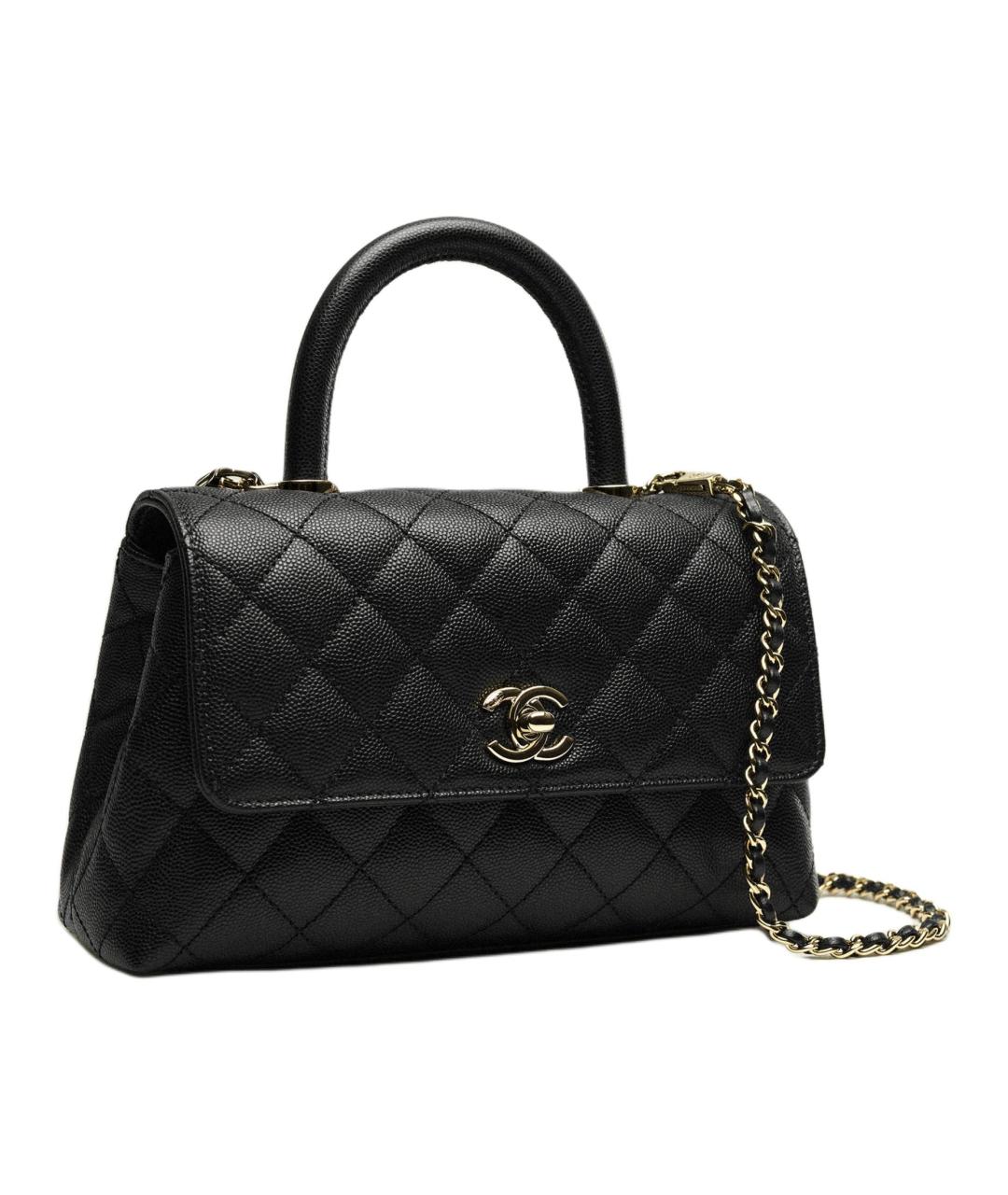 CHANEL Черная кожаная сумка через плечо, фото 3