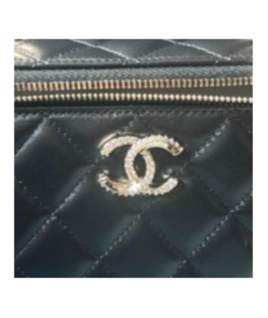 CHANEL Черная кожаная сумка с короткими ручками, фото 5