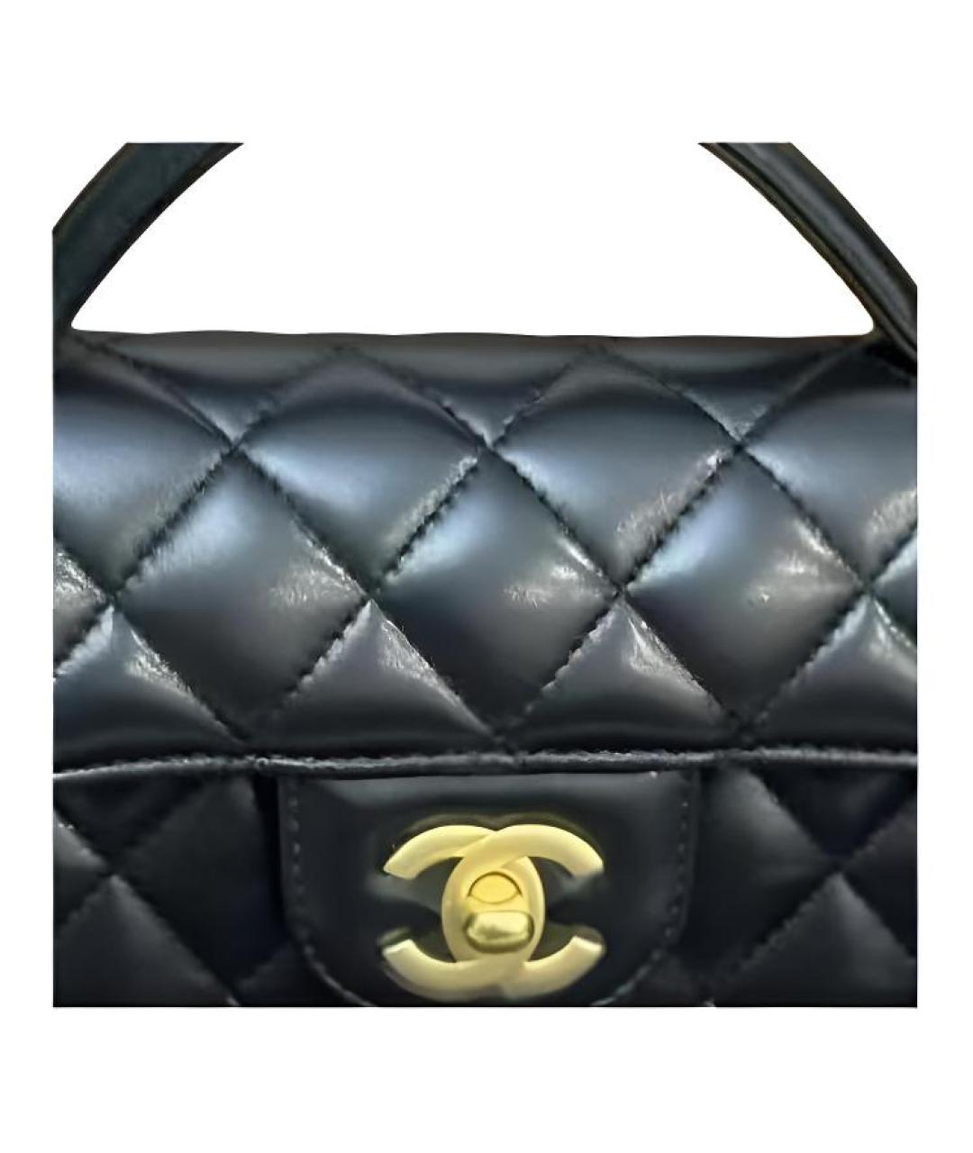 CHANEL Черная кожаная сумка через плечо, фото 4