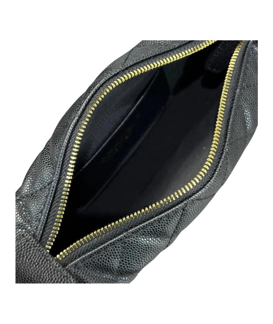 CHANEL Черная сумка с короткими ручками, фото 5