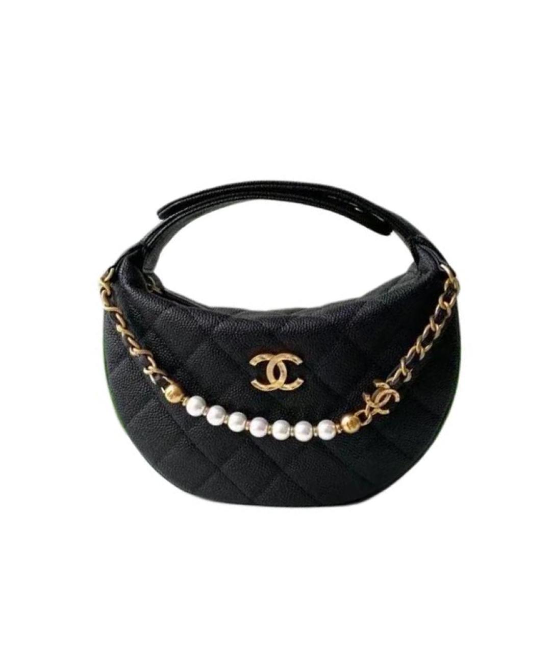 CHANEL Черная сумка с короткими ручками, фото 1