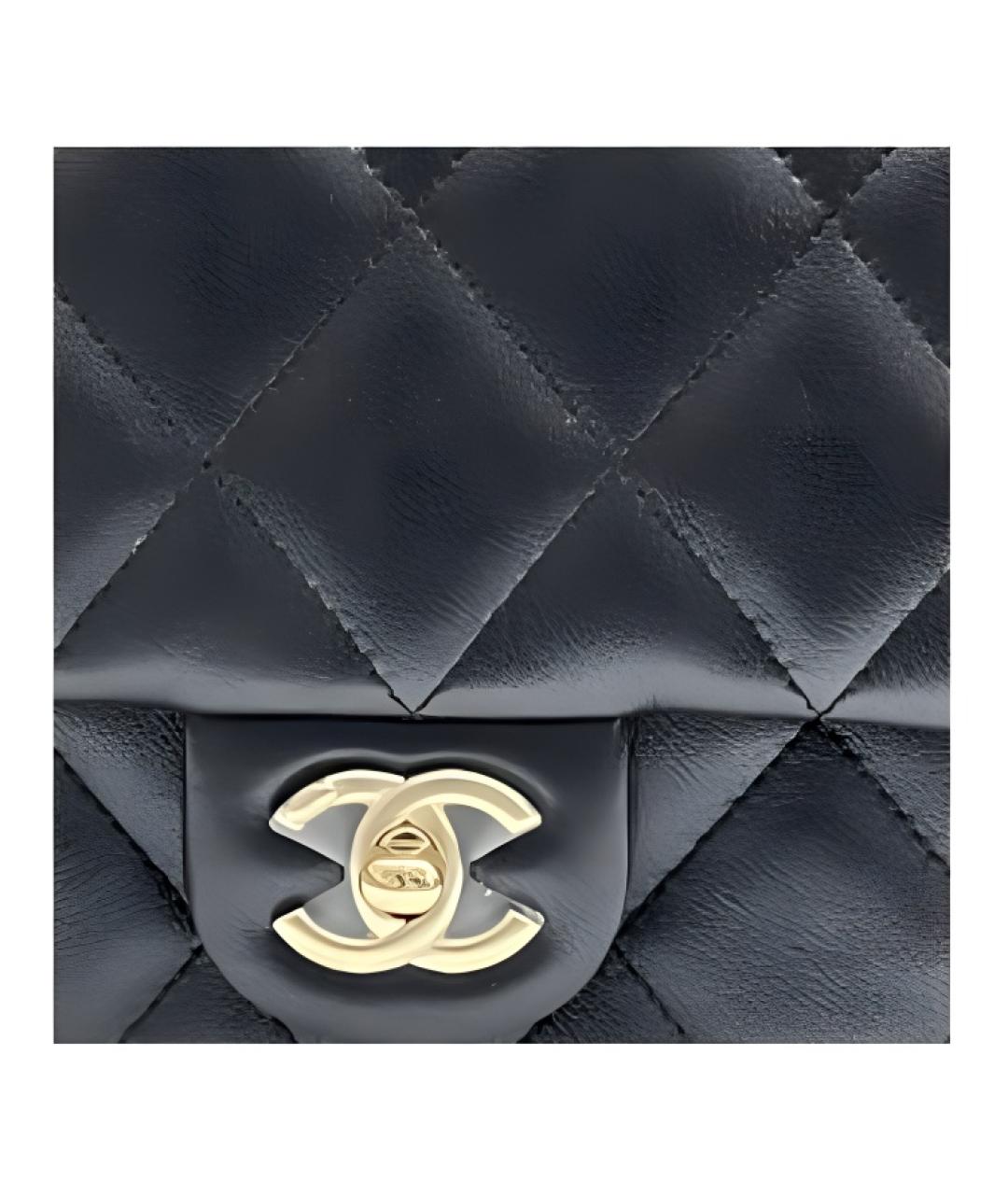 CHANEL Черная кожаная сумка с короткими ручками, фото 2