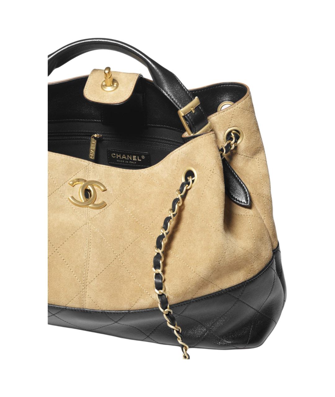 CHANEL Бежевая сумка через плечо, фото 4