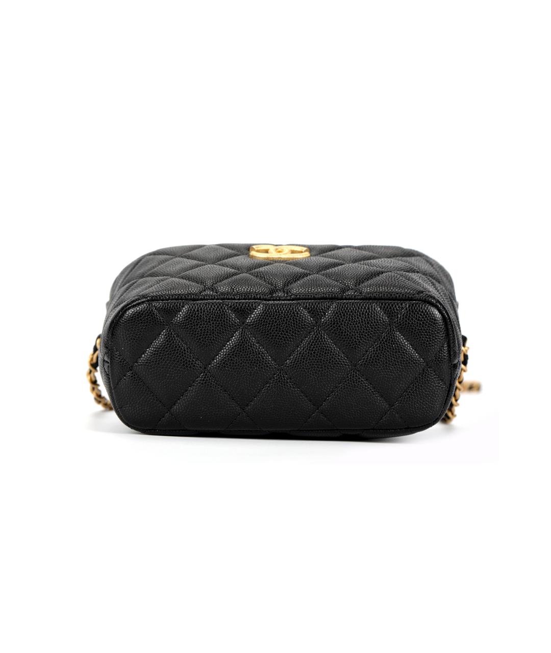 CHANEL Черная кожаная сумка через плечо, фото 4