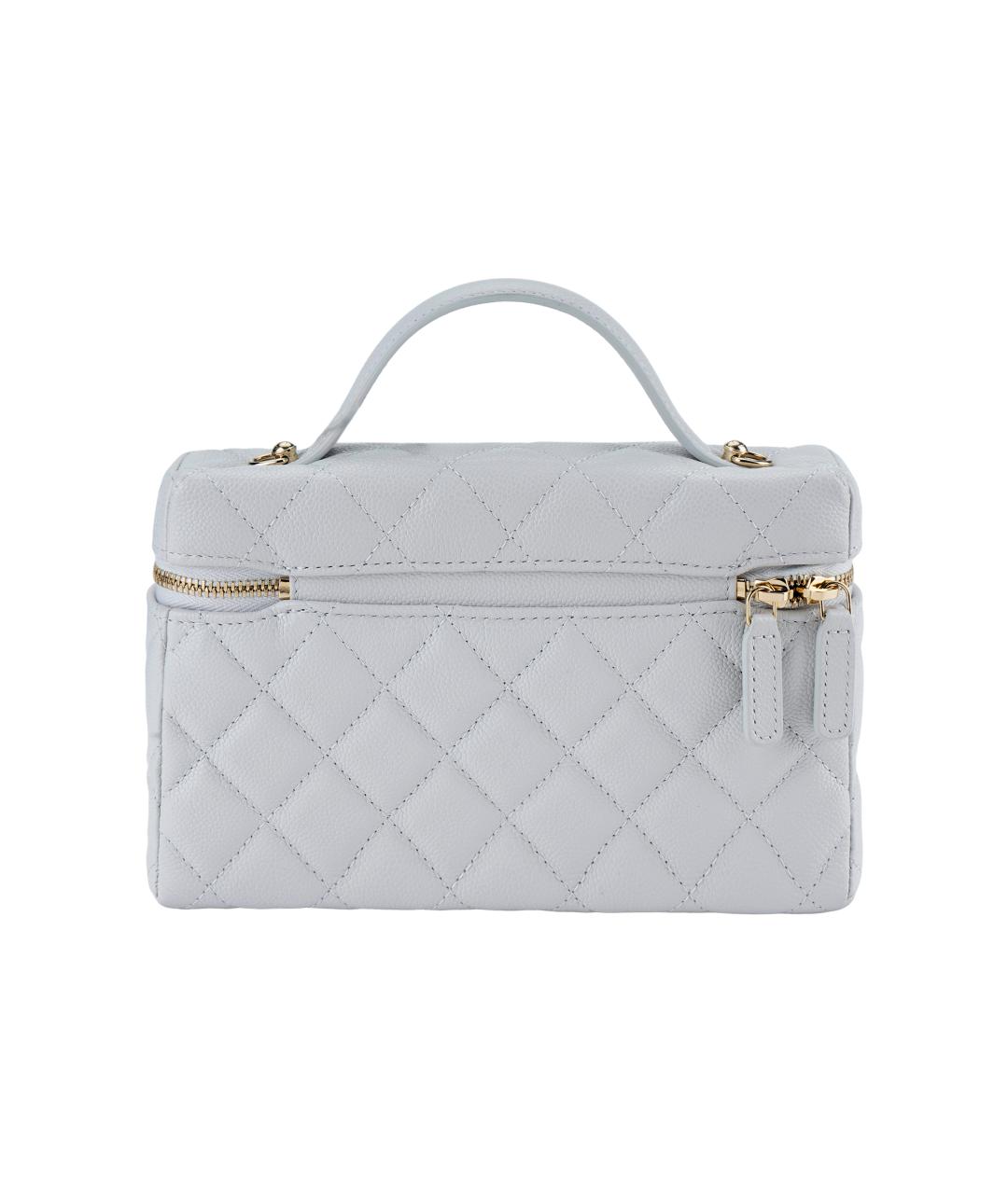 CHANEL Серая кожаная сумка через плечо, фото 3