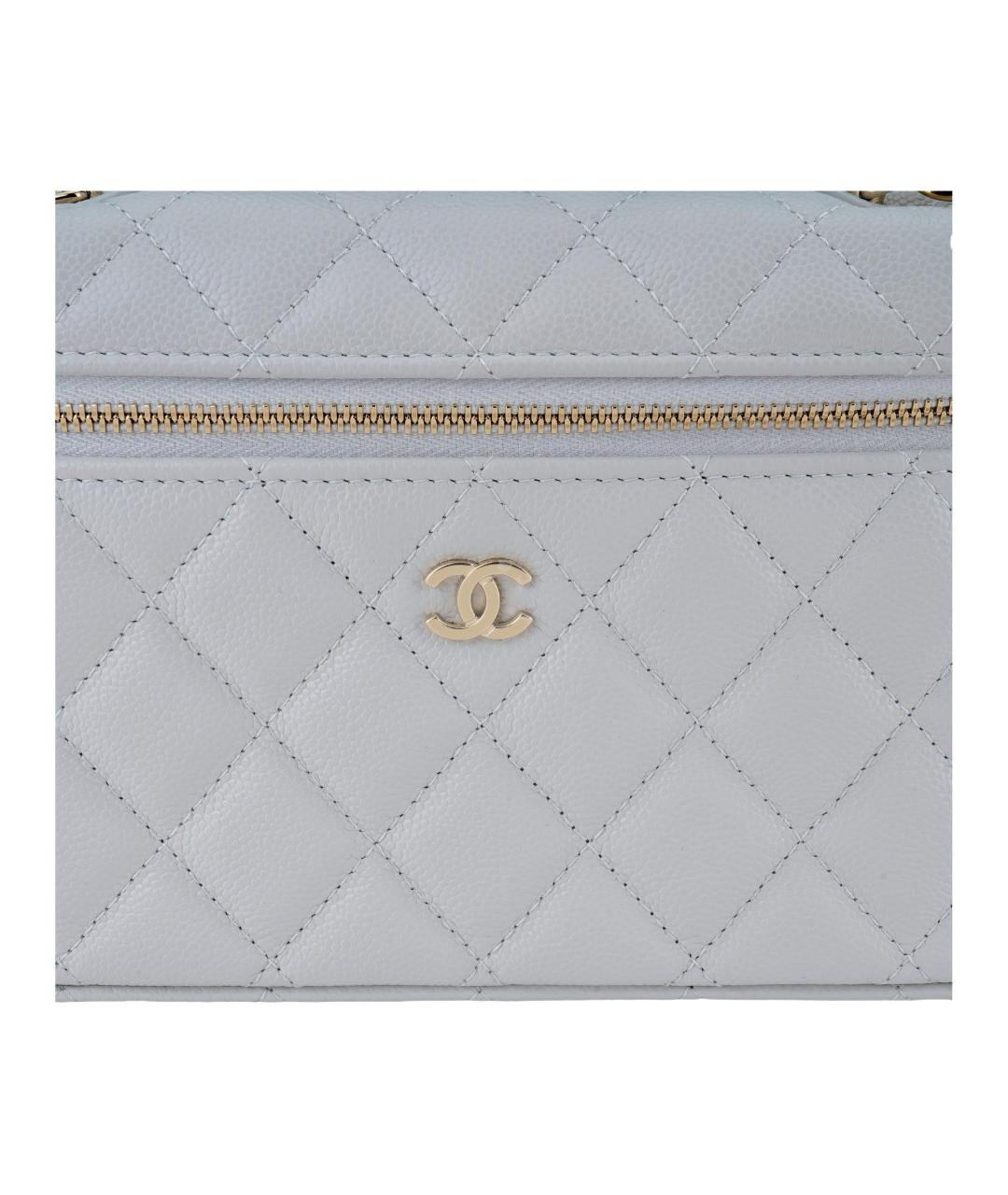 CHANEL Серая кожаная сумка через плечо, фото 5