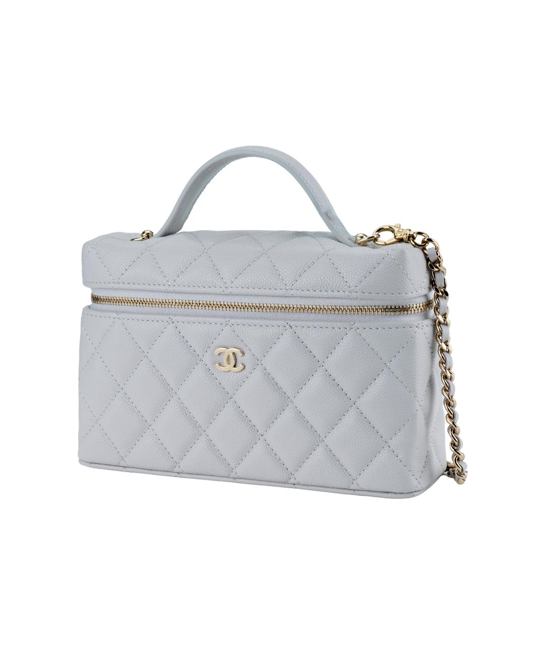 CHANEL Серая кожаная сумка через плечо, фото 2