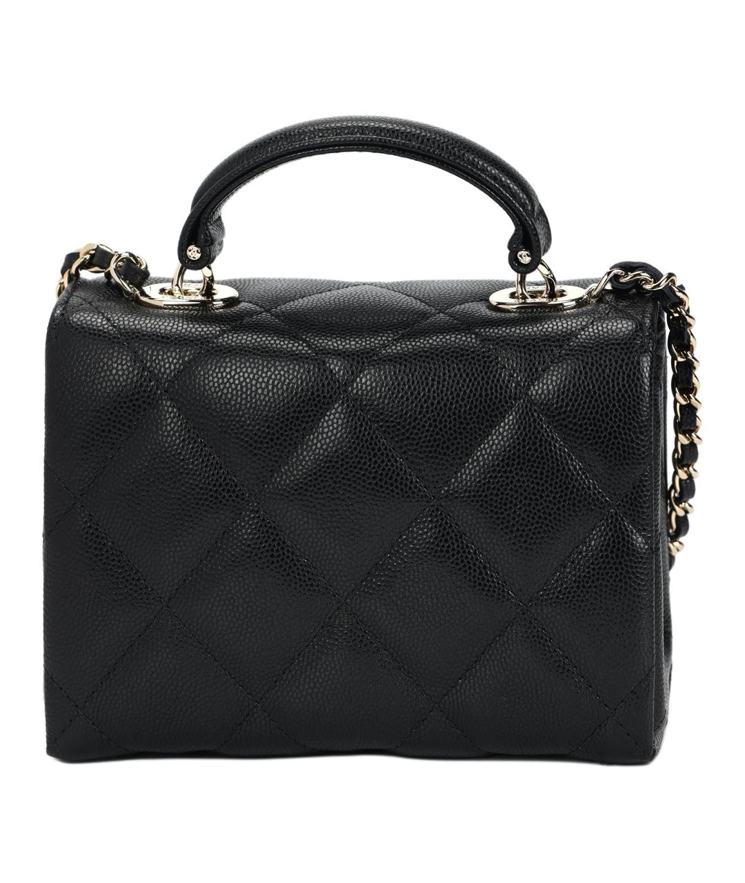 CHANEL Черная кожаная сумка через плечо, фото 4