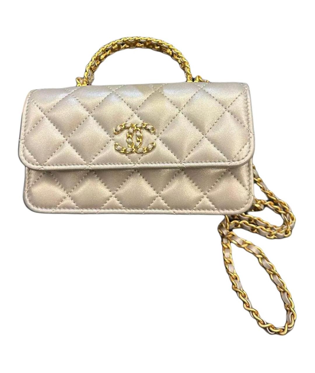 CHANEL Серебряная сумка через плечо, фото 1