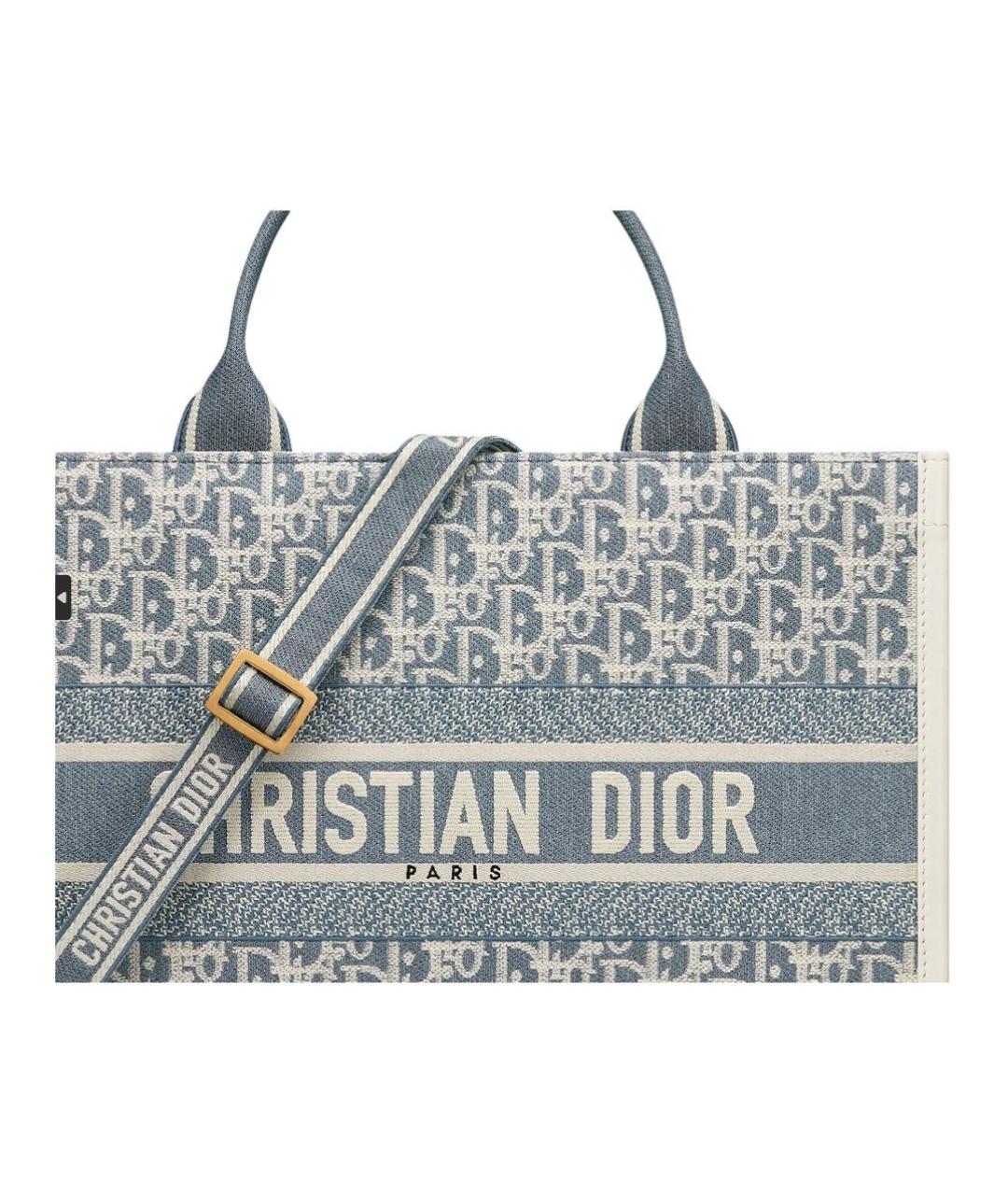 CHRISTIAN DIOR Голубая сумка тоут, фото 6