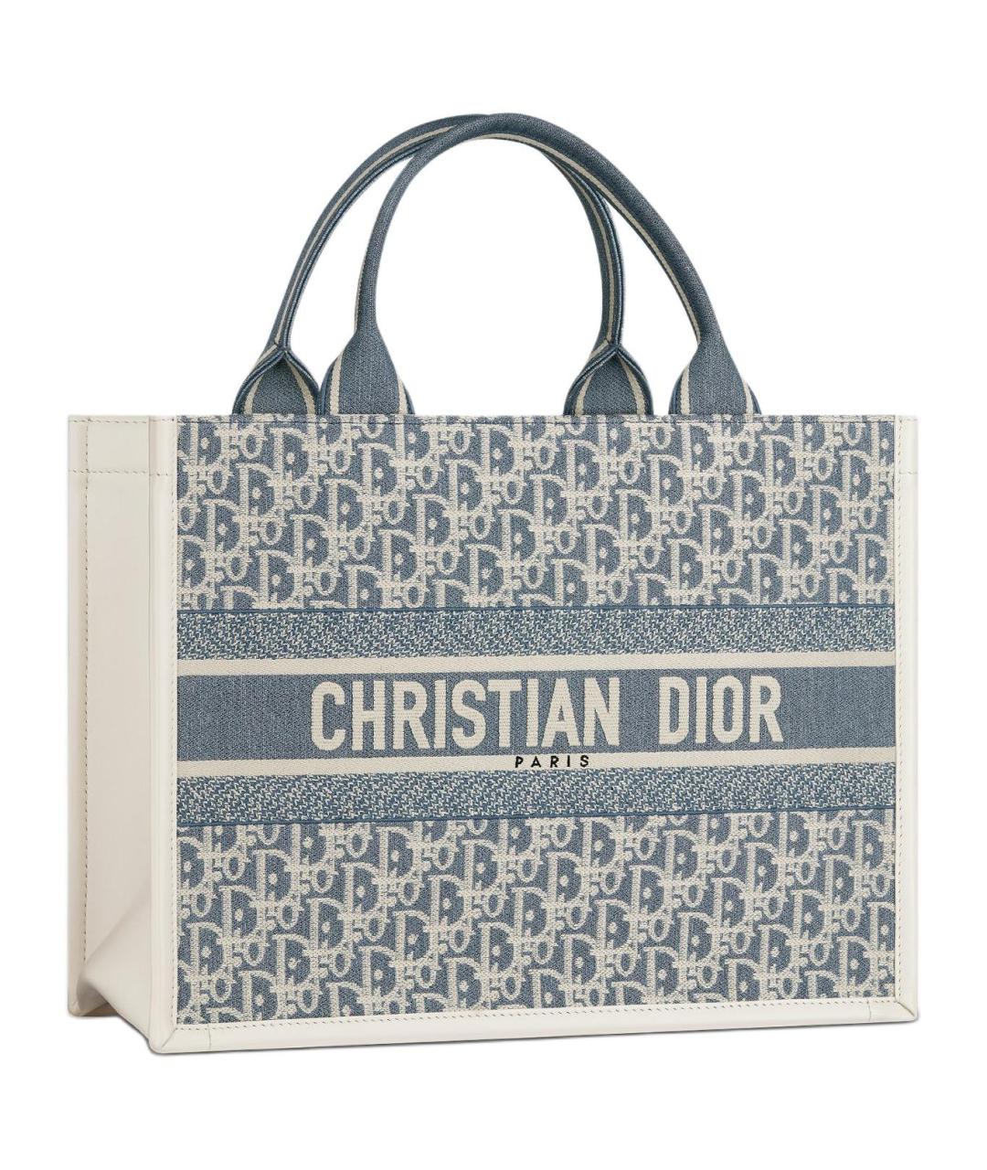 CHRISTIAN DIOR Голубая сумка тоут, фото 3