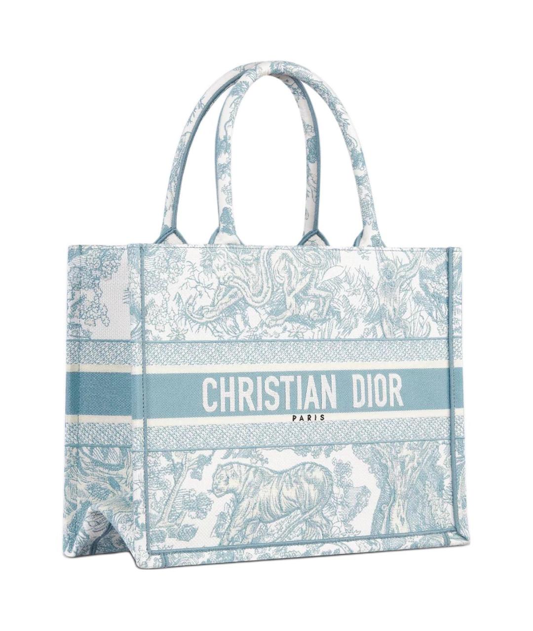 CHRISTIAN DIOR Голубая сумка тоут, фото 2
