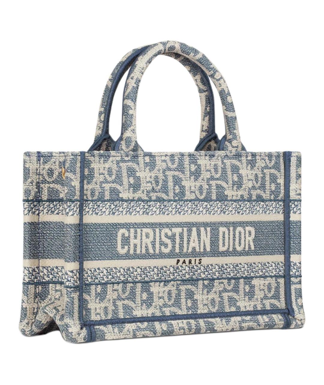 CHRISTIAN DIOR Голубая сумка тоут, фото 3