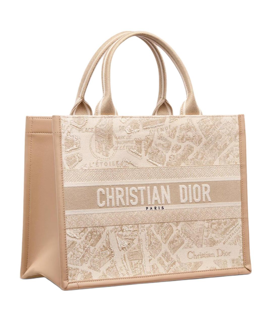 CHRISTIAN DIOR Бежевая сумка с короткими ручками, фото 3