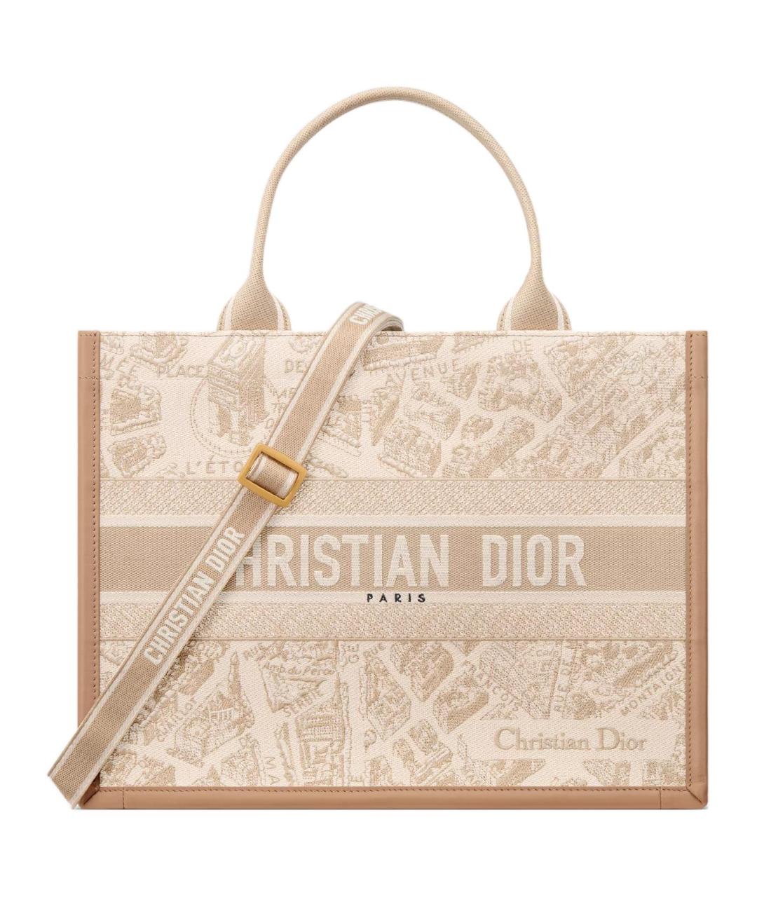 CHRISTIAN DIOR Бежевая сумка с короткими ручками, фото 1