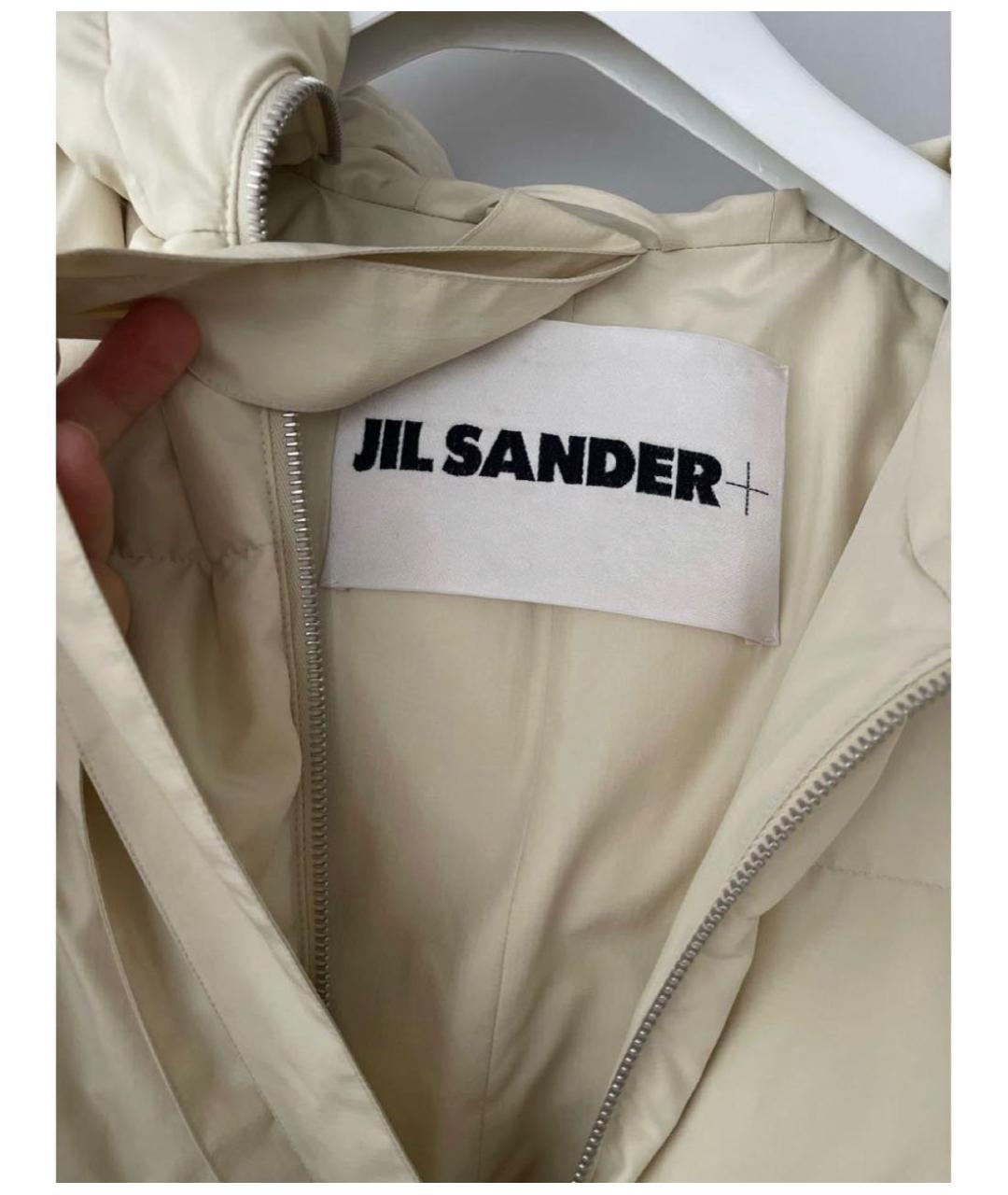 JIL SANDER Желтый полиэстеровый пуховик, фото 3