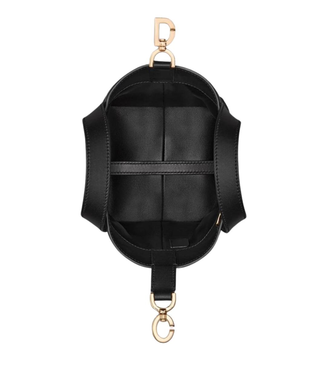 CHRISTIAN DIOR Черная кожаная сумка тоут, фото 3