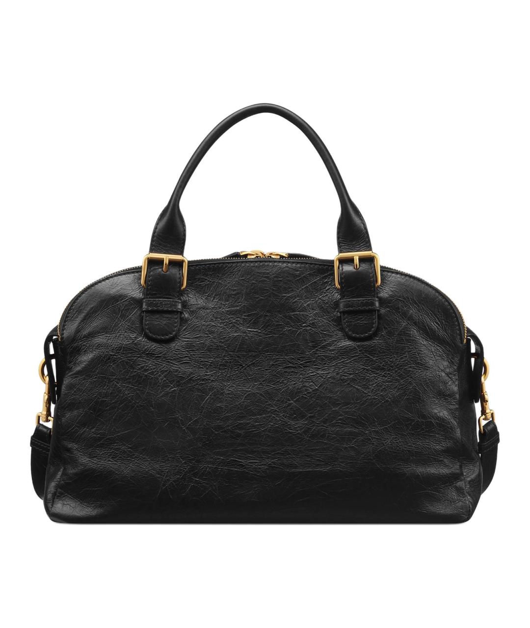 CHRISTIAN DIOR Черная кожаная сумка через плечо, фото 4