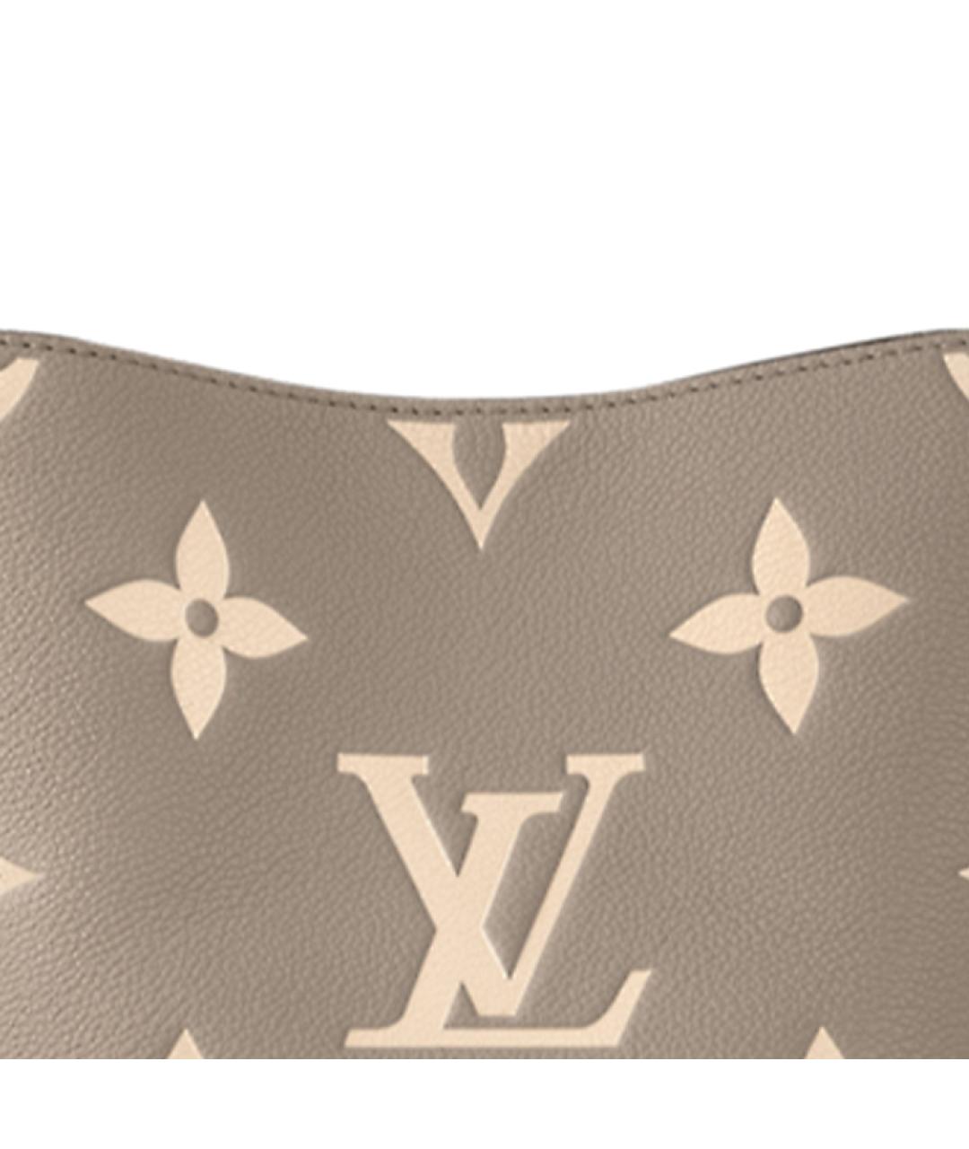 LOUIS VUITTON Серая кожаная сумка с короткими ручками, фото 6