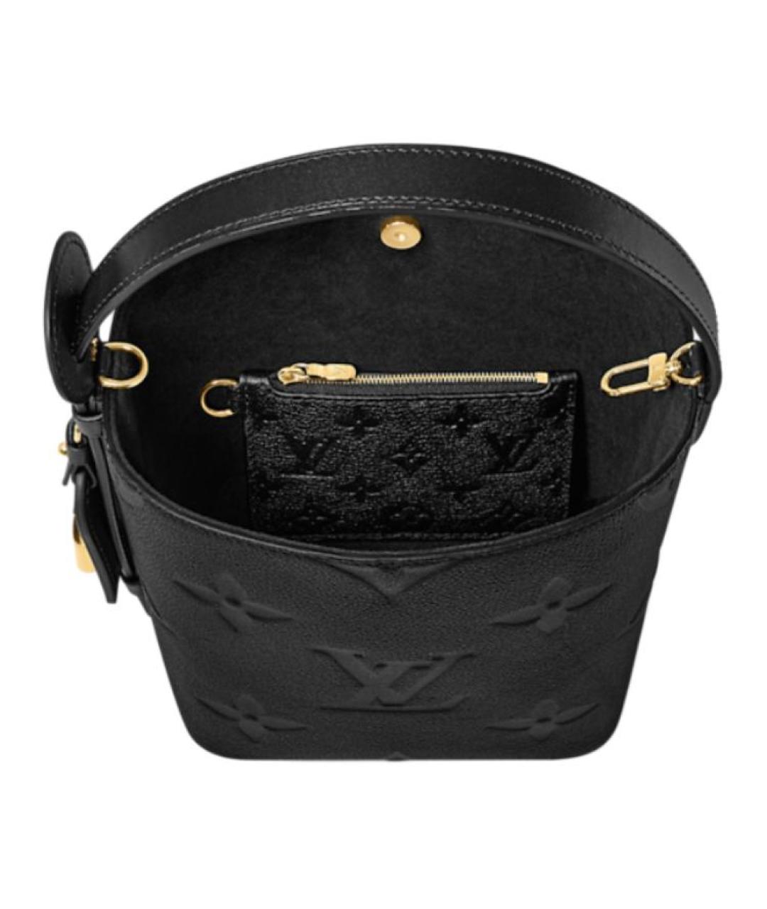 LOUIS VUITTON Черная кожаная сумка с короткими ручками, фото 4